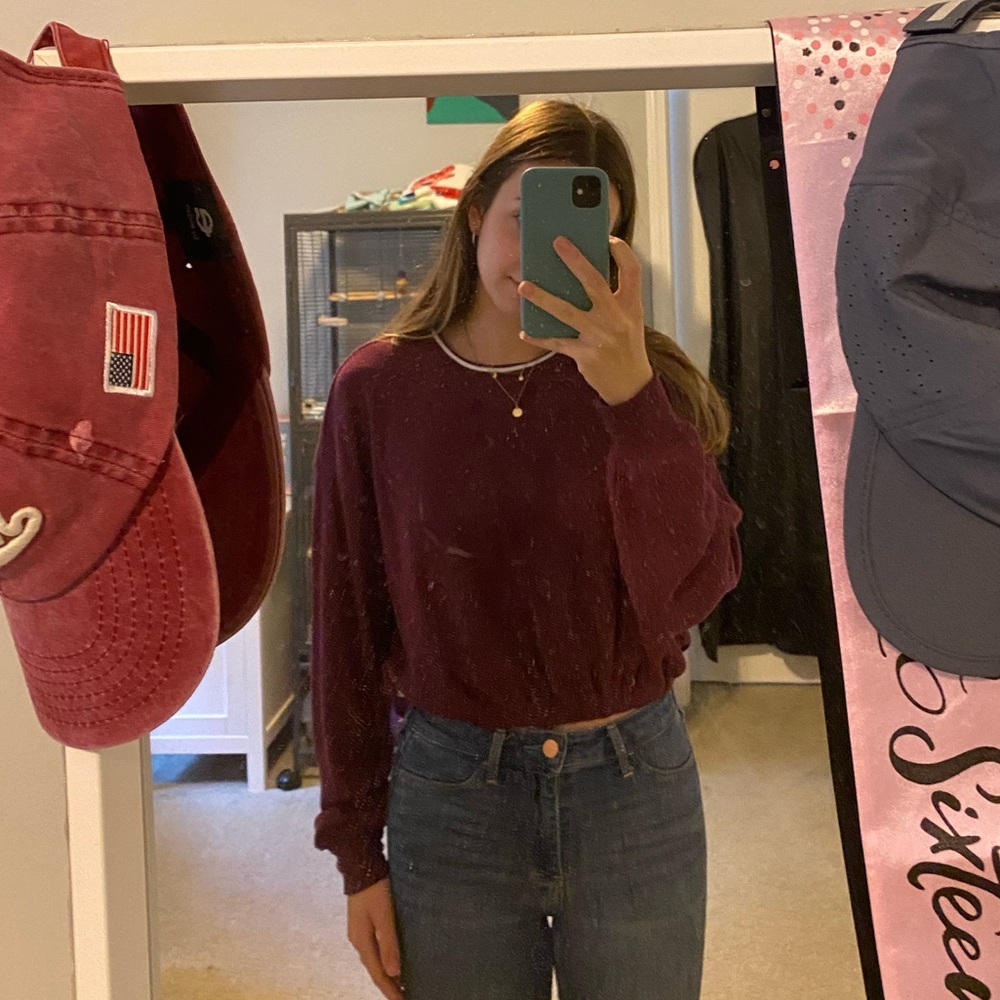 Hollister- Deep purple/maroon long sleeve